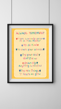 Load image into Gallery viewer, Always remember wall print