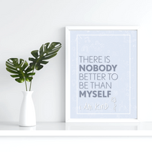 Load image into Gallery viewer, Childrens wall print I am kind blue
